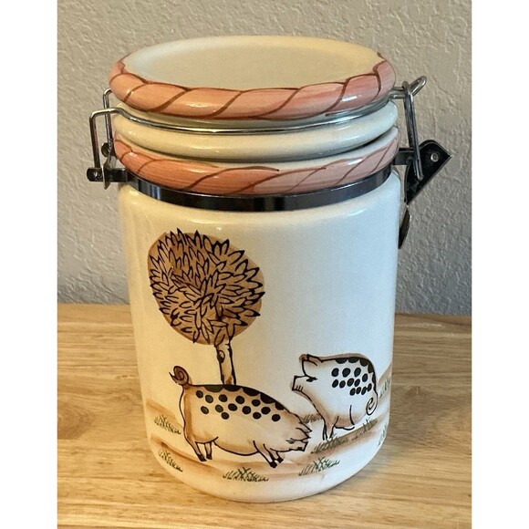 Wcl Other - Vintage WCL (World Bazaar / W.C.L. China) Ceramic Pig Canister 8”